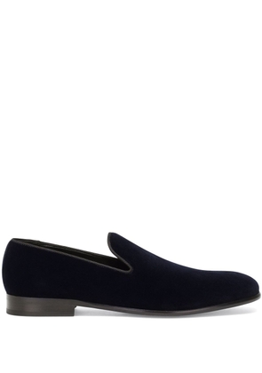 Dolce & Gabbana open-back velvet slippers - Blue