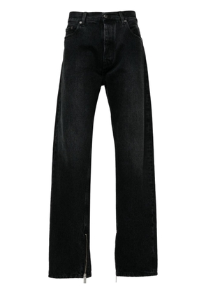 Off-White zip-detail straigh-leg jeans - Black