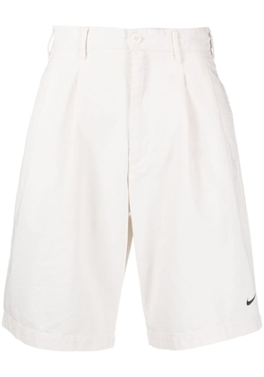 Nike embroidered-logo bermuda shorts - White