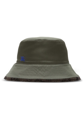 Burberry logo-embroidered reversible bucket hat - Brown