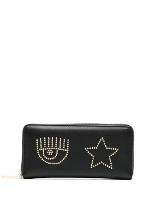 Chiara Ferragni Eyelike stud-detailing wallet - Black