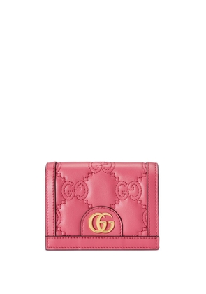 Gucci GG matelassé card case wallet - Pink
