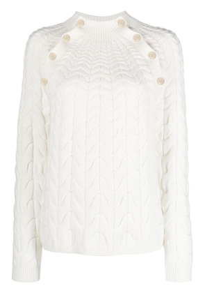 Maje cable-knit jumper - White