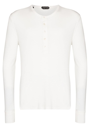TOM FORD button-detail long-sleeve T-shirt - White