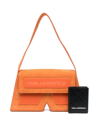 Karl Lagerfeld IKON/K suede shoulder bag - Orange