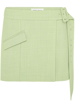 Anna Quan Emma belted mini skirt - Green