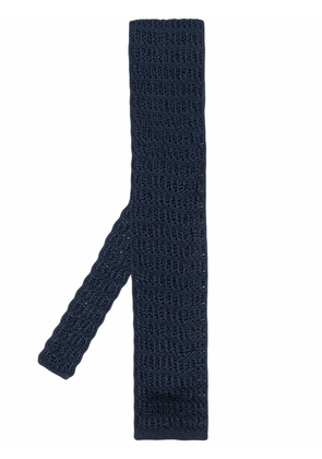 TOM FORD knitted silk tie - Blue