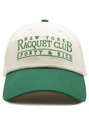 Sporty & Rich logo-embroidery cotton-twill baseball cap - Neutrals
