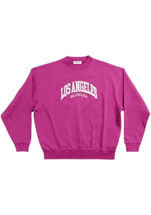 Balenciaga logo-print sweashirt - Pink