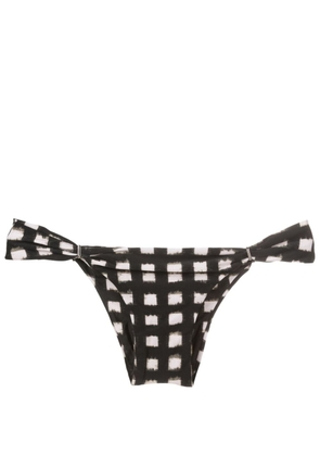 Lenny Niemeyer Vichy check-print bikini bottoms - Black