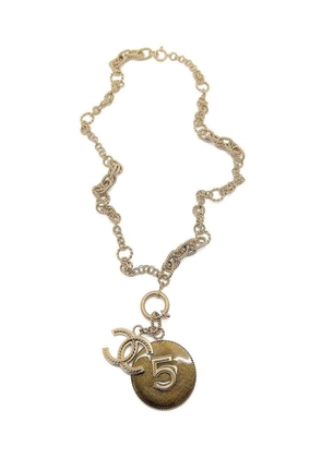 CHANEL Pre-Owned Vintage Chanel No. 5 Rope Chain Charm Necklace 2013 - Gold