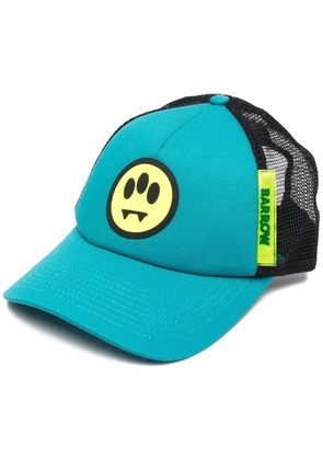 BARROW smiley face-print cap - Green