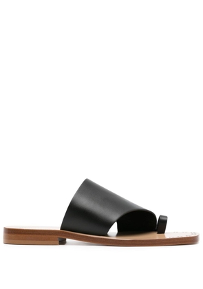 Fabiana Filippi toe-strap leather slides - Black