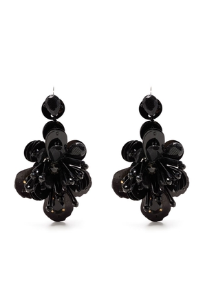 Biyan crystal-embellished drop earrings - Black