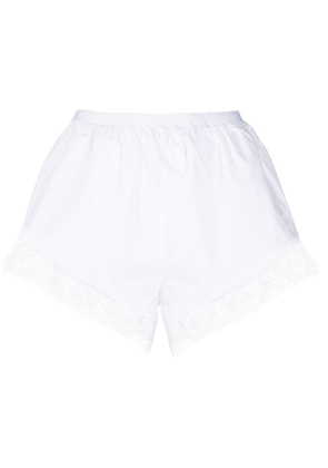 Marine Serre embroidered shorts - White