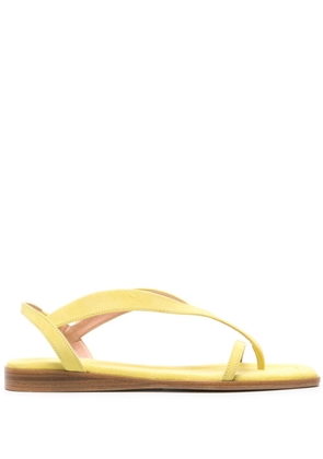 Fabiana Filippi slingback suede flat sandals - Yellow