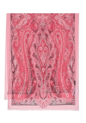 ETRO paisley-print silk scarf - Pink
