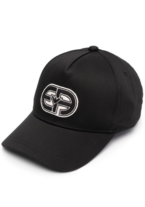 Emporio Armani embroidered-logo cotton cap - Black