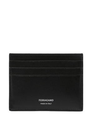 Ferragamo logo-stamp leather card holder - Black