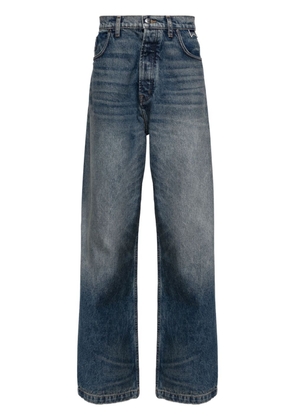 RHUDE wide-leg cotton jeans - Blue