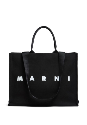 Marni Bey East/West canvas tote bag - Black