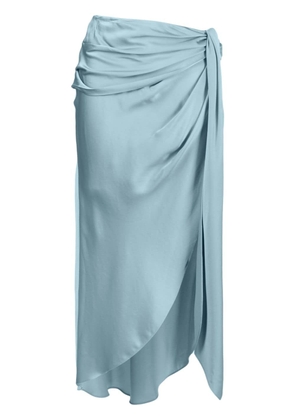 Simkhai high-waist satin-finish skirt - Blue