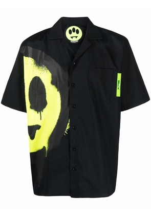 BARROW face-motif short-sleeve shirt - Black