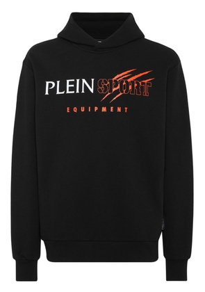 Plein Sport logo-print hoodie - Black