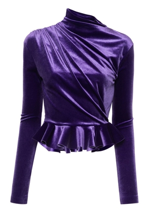 Philosophy Di Lorenzo Serafini ruffled velvet top - Purple