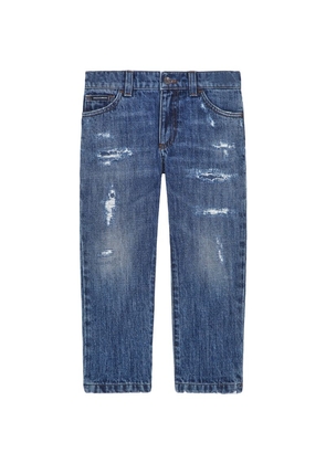 Dolce & Gabbana Kids Distressed Five-Pocket Jeans (8-12 Years)