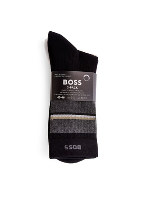 Boss Pack Of 3 Striped Socks