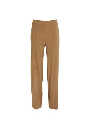 Vince Linen-Blend High-Rise Straight Trousers