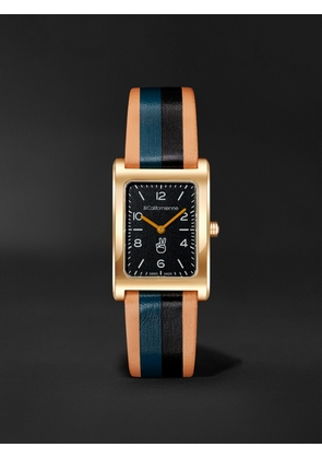 laCalifornienne - Daybreak Automatic 24mm Gold-Plated and Leather Watch, Ref. No. DB-13 - Men - Black