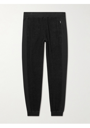 Orlebar Brown - Duxbury Tapered Panelled Cotton-Terry and Jersey Sweatpants - Men - Black - S