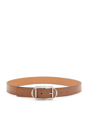 Loewe Leather Curved-Buckle Belt
