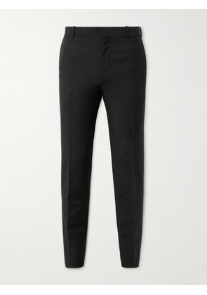 Alexander McQueen - Slim-Fit Pleated Wool and Mohair-Blend Suit Trousers - Men - Black - IT 44