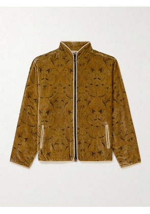 Kartik Research - Block-Printed Silk Velvet Jacket - Men - Brown - S