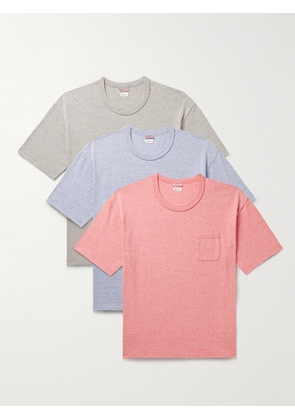 Visvim - Sublig Jumbo Three-Pack Slub Cotton-Blend Jersey T-Shirts - Men - Multi - 1