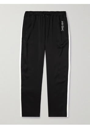 SAINT LAURENT - Straight-Leg Satin-Jersey Sweatpants - Men - Black - IT 44