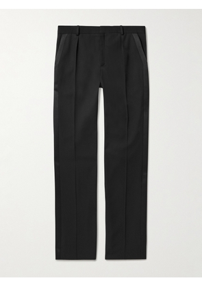 SAINT LAURENT - Tapered Pleated Wool Trousers - Men - Black - IT 44