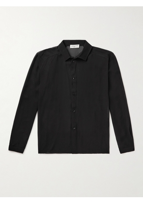 SAINT LAURENT - Silk-Chiffon Shirt - Men - Black - 38