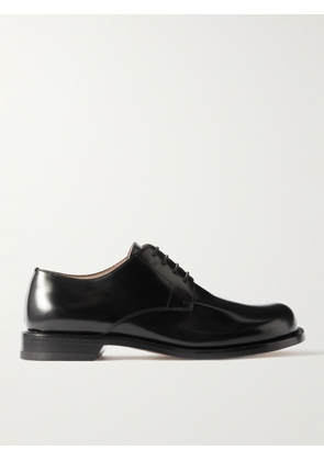 LOEWE - Terra Glossed-Leather Derby Shoes - Men - Black - EU 40