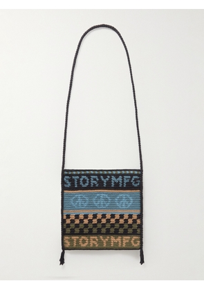 Story Mfg. - Crocheted Organic Cotton Messenger Bag - Men - Green