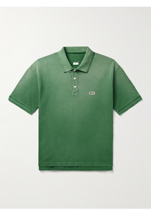 Visvim - Jumbo Weller Logo-Appliquéd Cotton-Piqué Polo Shirt - Men - Green - 1