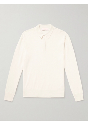 Orlebar Brown - Ebro Striped Merino Wool Polo Shirt - Men - White - S