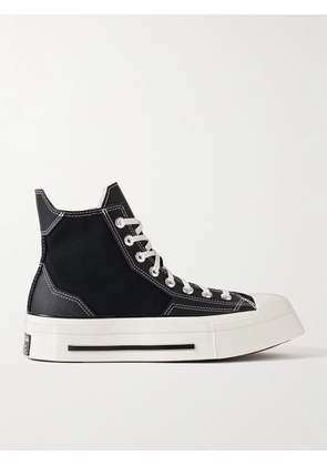 Converse - Chuck 70 De Luxe Leather and Canvas Platform High-Top Sneakers - Men - Black - UK 6