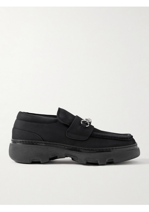 Burberry - Embellished Nubuck Loafers - Men - Black - EU 42