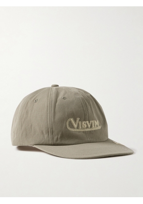 Visvim - Excelsior II Leather-Trimmed Logo-Embroidered Wool and Linen-Blend Twill Baseball Cap - Men - Green