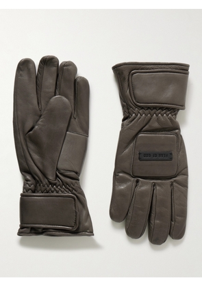 Fear of God - Logo-Appliquéd Padded Leather Gloves - Men - Brown - S/M