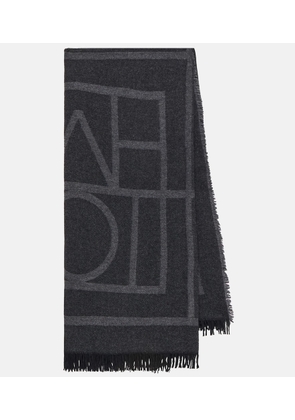 Toteme Logo wool and cashmere scarf